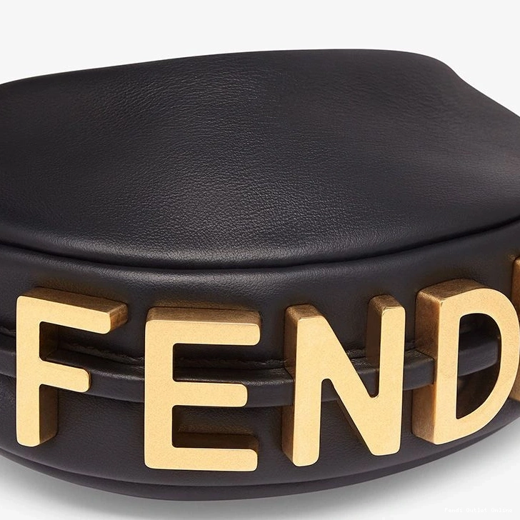 Affordable In Calf Leather Nano Black Bag Fendi Hobo Fendigraphy 0824
